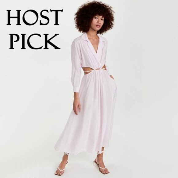 Young Fabulous & Broke Dresses & Skirts - NWT Young Fabulous & Broke lilac collared cutout wrap front tie sun dress, M